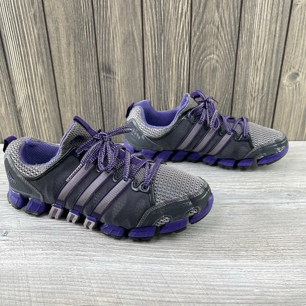 Adidas Climacool Women's Size 9.5 Purple Gray Athletic Running Shoes